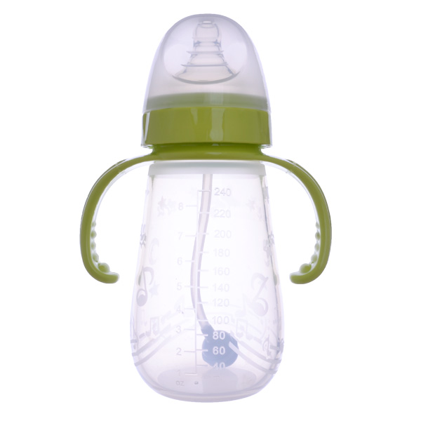 綠色雙手柄液態(tài)硅膠奶瓶 綠色雙手柄液態(tài)硅膠奶瓶